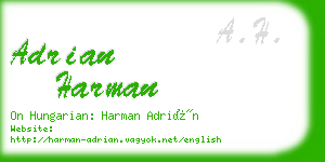 adrian harman business card